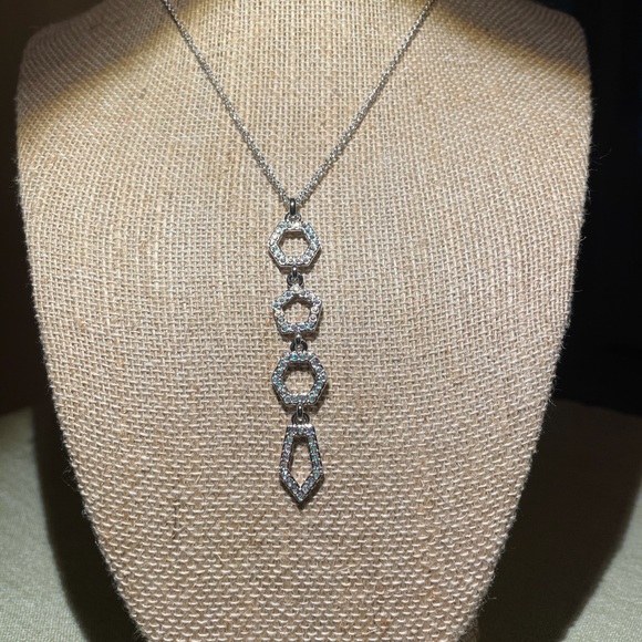 Poly Pendant, Rhodium Plating - Picture 3 of 4